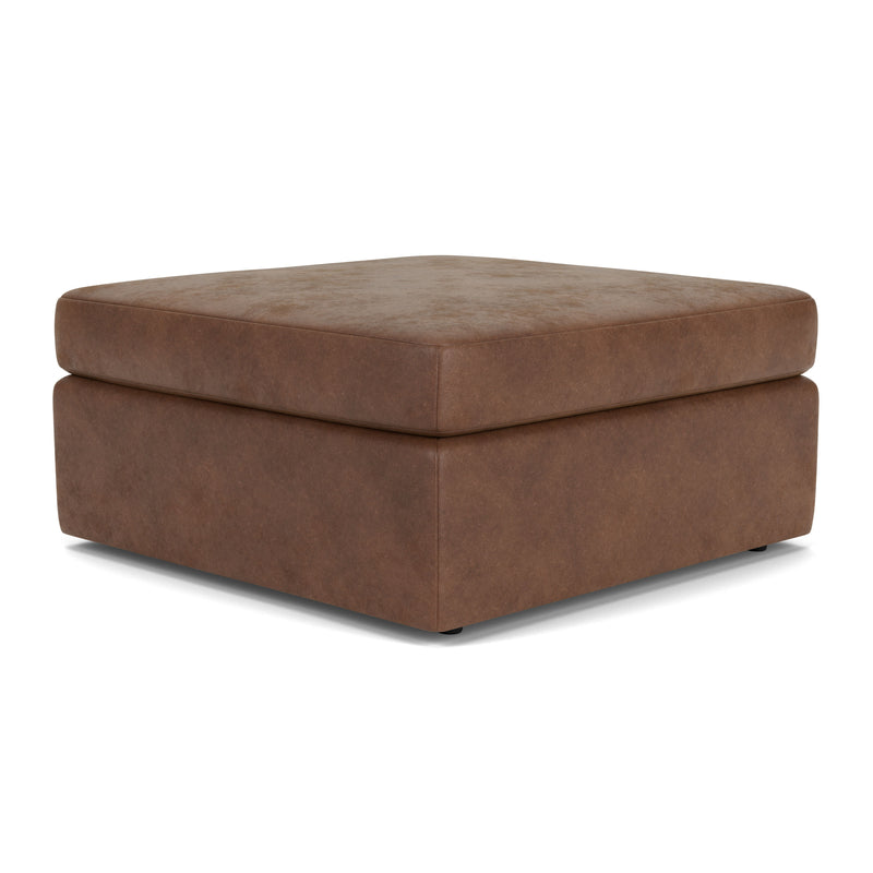 Sky - Stationary Square Cocktail Ottoman - Light Brown