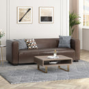 Contemporary 3 Seater Sofa With Tuxedo Design