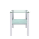 Glass Two Layer Tea Table, Small Round Table, Bedroom Corner Table, Living Room Side Table