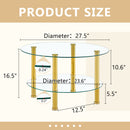 Contemporary Minimalist Double Layer Tempered Glass Coffee Table