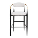 Upholstered Bar Stools With Backs For Kitchen Island (Set of 2) - Beige