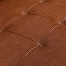 Adelaide - Mid Century Modern Tufted Sofa With Rolled Accent Pillows - Light Brown