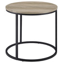 Lainey - Round Faux Marble Side End Table