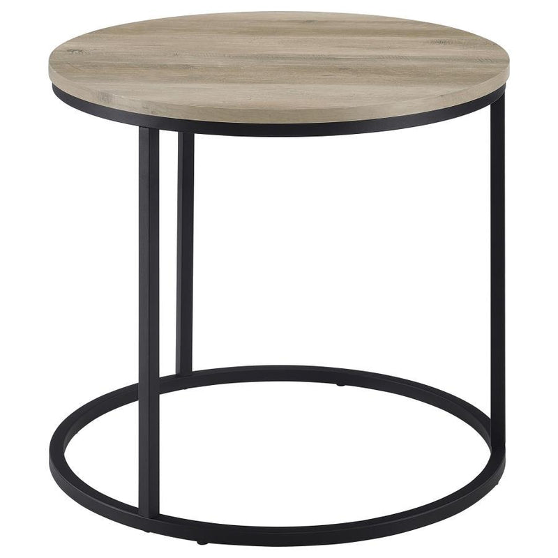 Lainey - Round Faux Marble Side End Table