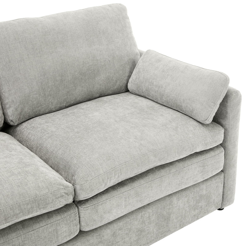 Cozy Upholstered Plush Cushion Armchair For Living Room
