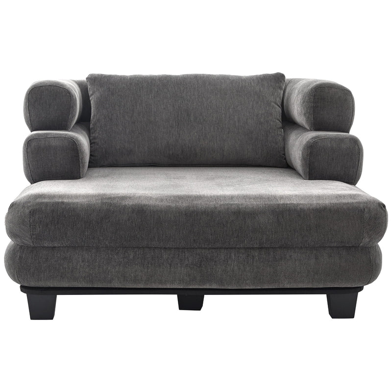 Oversized Chaise Lounge Sofa Bed With Deep Seat And Layered Armrests