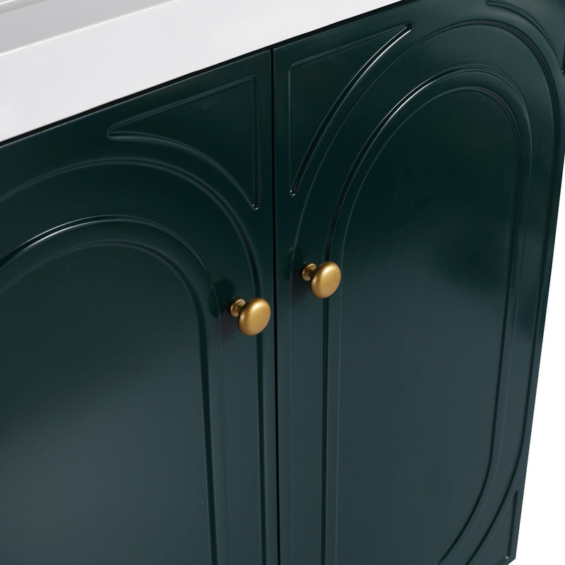 Modern Freestanding Bathroom Vanity With Soft Close Cabinet Doors