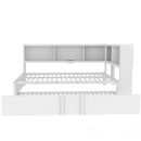 Daybed With Trundle, Storage Cabinets And USB Ports