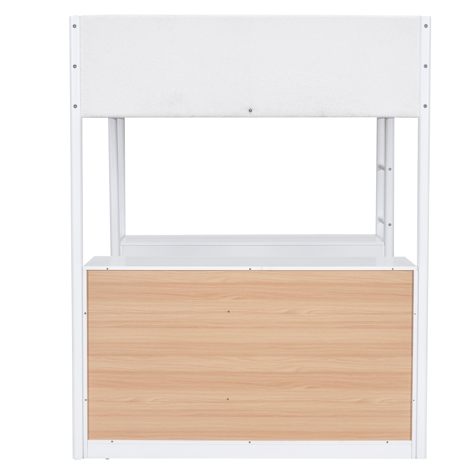 Full Size Teddy FleeceLoft Bed Wood Bed, White - Atlantic Fine Furniture Melbourne FL