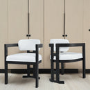 Stylish Indoor Upholstered Wood Dining Chair (Set of 2)