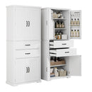Elegant Multi Functional Storage Cabinet With Slide Rail Drawers, Adjustable Shelves