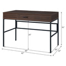 Verster - Desk - Oak & Black Finish - Atlantic Fine Furniture Inc