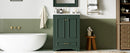 Bathroom Vanity With Ceramic Sink Combo, Modern Freestanding Storage Cabinet With Silver Handles