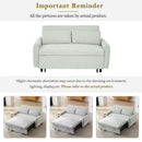 Pull-Out 2 Seat Modern Sleeper Sofa With 2 Throw Pillows And USB Ports