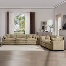 Elegant Corduroy Oversized Sectional Sofa Set With Deep Seats And Flexible Layout