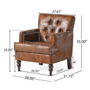 Vitality - Club Chair With Button Tufted Diamond Stitching And Turned Legs