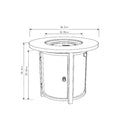 Propane Gas Fire Pit Table, 50000 Btu Round Steel Fire Pit