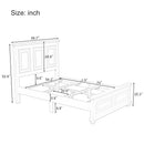 Traditional Town and Country Style Pinewood Vintage Full Bed, Stone