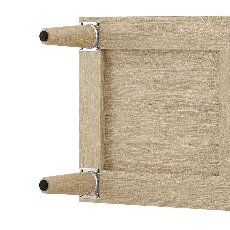 Rattan Buffet Cabinet With Storage, 4 Door Sideboard, Adjustable Shelves - Natural
