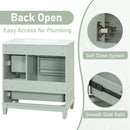 Freestanding Bathroom Vanity With Sink, Soft Close Door, 3 Drawers