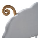 Upholstered Platform Bed With Sheep Shaped Headboard