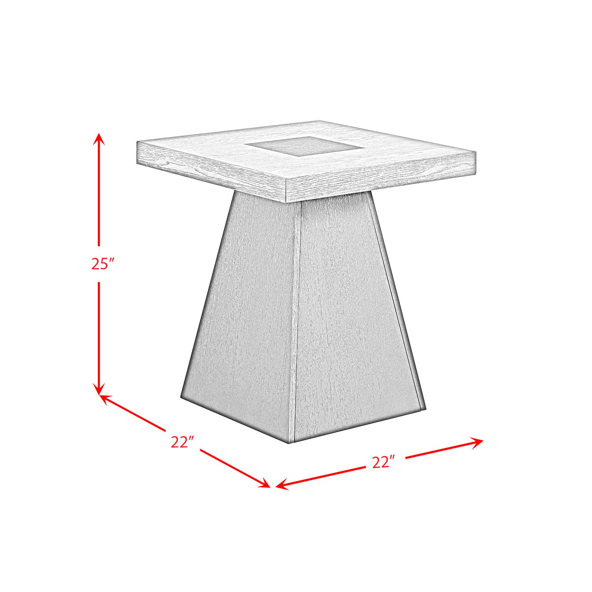 Jemma Table in Dark Brown by Elements International, view 11