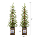 4Ft Pre Lit Artificial Christmas 2 Piece Set - Green