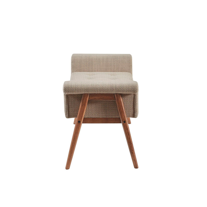 Accent Bench With Button Tufted Seat - Tan