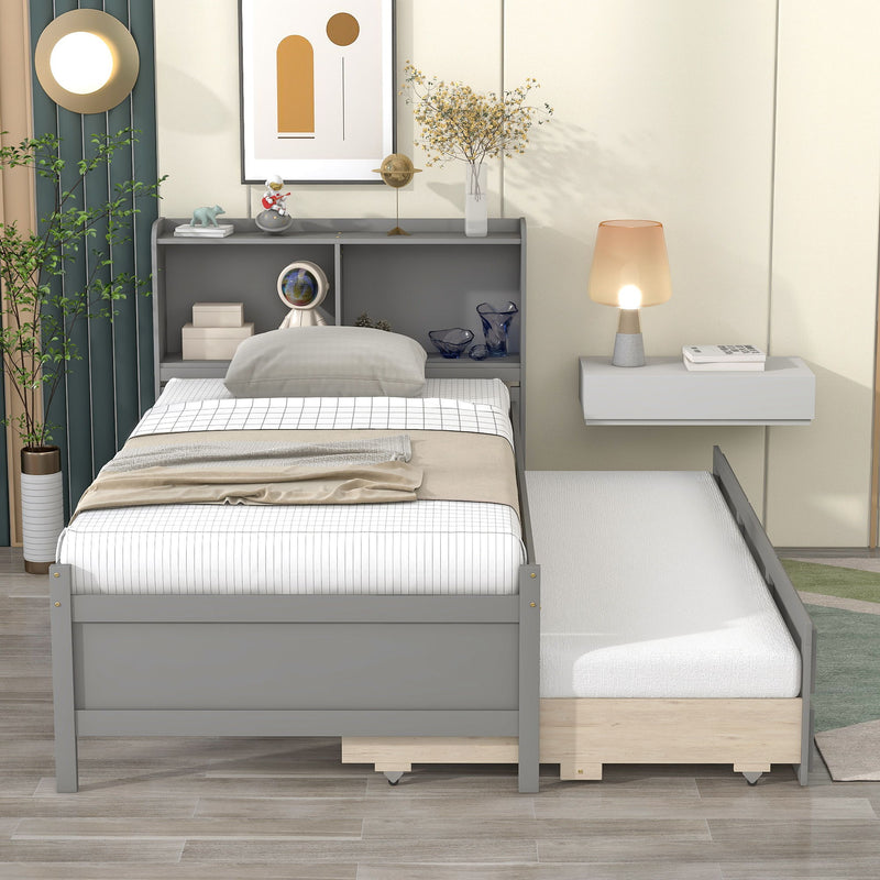 Bed With Twin Trundle, Drawers