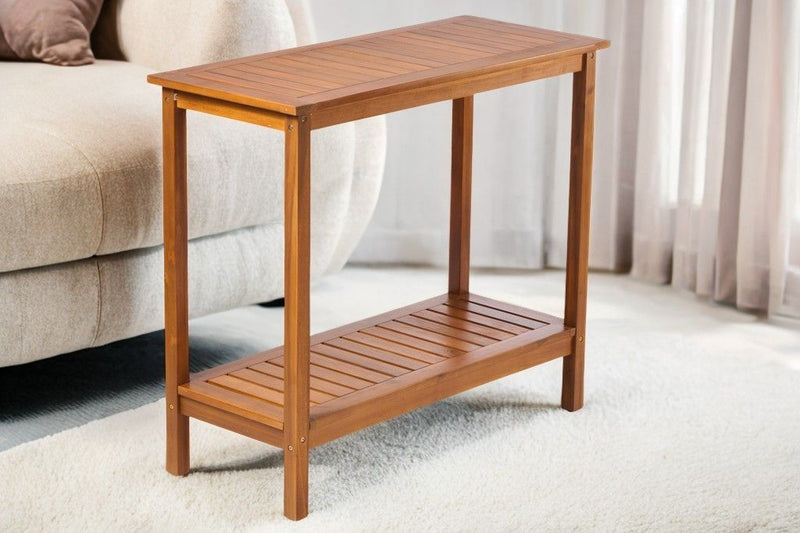 Workstation For Garden Balcony Garage, Acacia Console Potting Table
