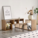 Minimalist Cube TV Stand With Adjustable Open Storage Shelves