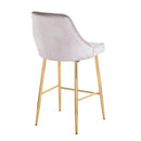 Marcel - Contemporary / Glam Counter Stool (Set of 2) - Gold / Silver