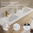 Bathin Freestanding Bathroom Vanity With Double Sinks, Bathroom Storage Vanity Cabinet With Stone Resin Countertop And Soft Close Drawers