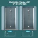 Fold Frameless Shower Door With Tempered Glass