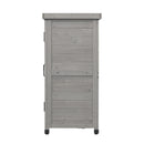 Potting Bench With Storage Cabinet And Metal Table Top For Outdoor