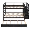Bunk Bed With Twin Size Trundle And Staircase