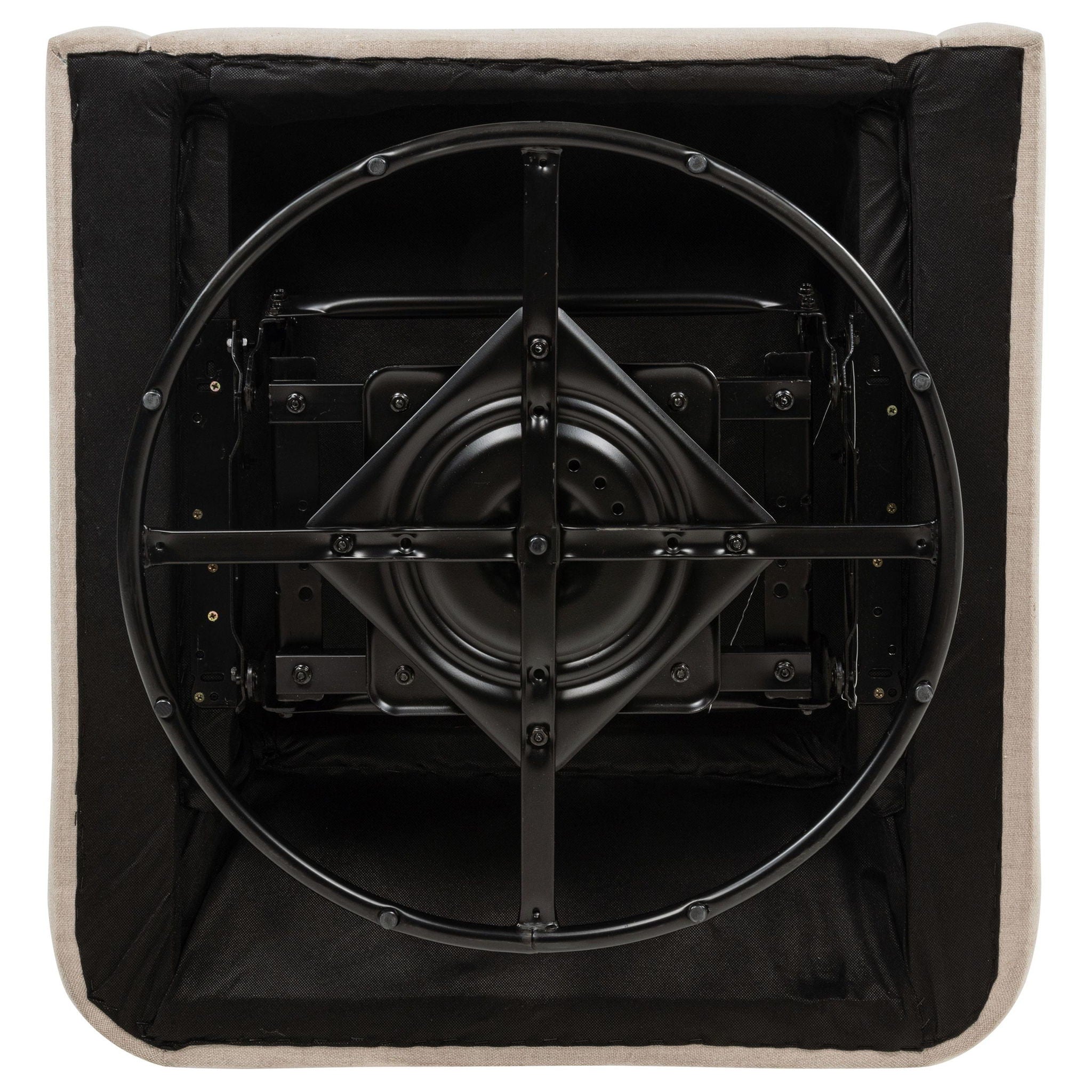 Sorrel Fabric Upholstered Swivel Glider Arm Chair Latte