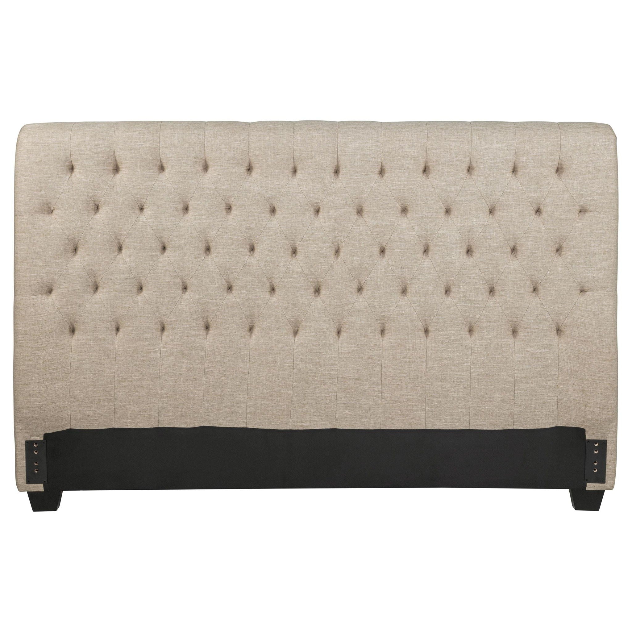 Chloe Upholstered Eastern King Panel Headboard Oatmeal