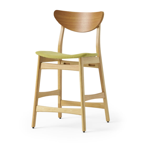 Retro Modern Counter Height Chair Set With Cushioned Seats