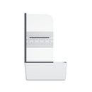 Bohemian Shower Door Bathtub With Tempered Glass And Handle - Matt Black