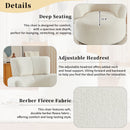 360° Swivel Chair Upholstered Accent Barrel Chair With Adjustable Headrest