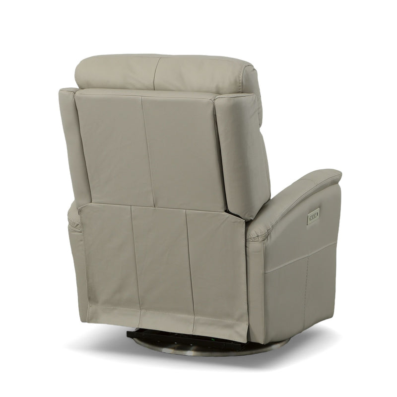 View - Swivel Power Recliner with Power Headrest & Lumbar