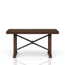 Casual Counter Height Double Pedestal Dining Table - Brown