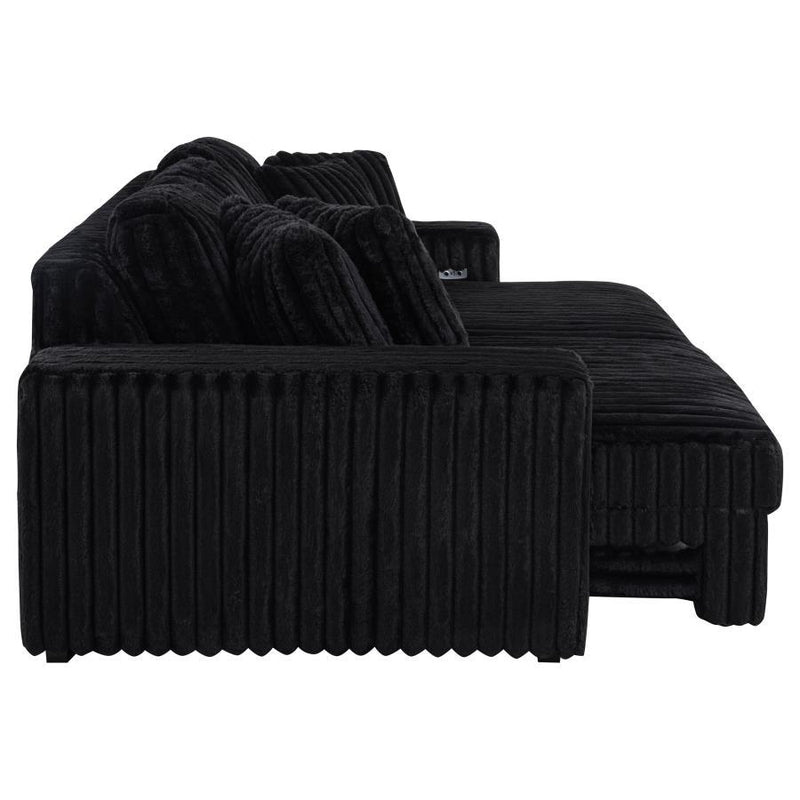 Jacana - Corduroy Upholstered Dual Power Chaise Sofa