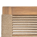 Catania - Outdoor Rope Chaise Lounge (Set of 2) - Teak / Beige