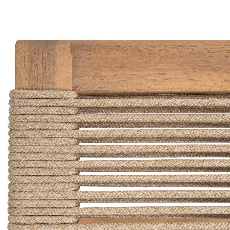 Catania - Outdoor Rope Chaise Lounge (Set of 2) - Teak / Beige