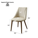 Willene - Side Chair (Set of 2) - Beige Fabric & Walnut