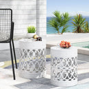 Outdoor Metal S/2 End Table