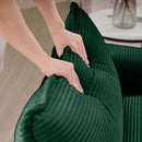 Modern Classic Corduroy Fabric Single Chair Deep Seat Sofa With Pillow