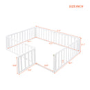 Full Size Wood Daybed Frame with Fence, White(OLD SKU:WF289662AAK)